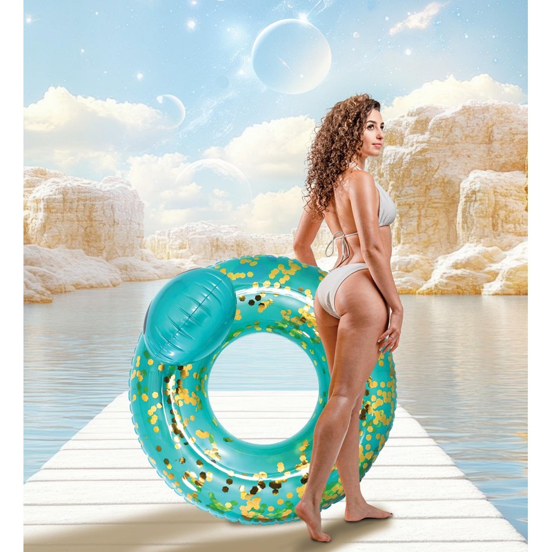 POZA Inflatable Alien Pool Float Tube - Heavy Duty Vinyl