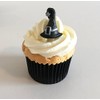 Holly Cupcakes 6 Sugar Witches Hats Handfinished with Edible Silver