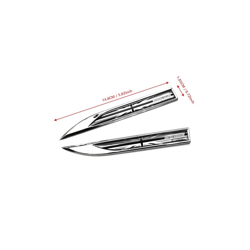 PTDecals One Pair Metal UK GB England United Kingdom Emblem