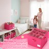 Singhoow Pink Doll Storage Organizer with Dividers 16.9 x 16.9