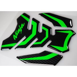 REVSOSTAR 5D Real Carbon Fiber, Motorcycle Decal Vinyl Tank Protector, Tank Pad for Ninja 650 ZX636 ZX600 ZX-10R ZX14 ZX1400 ZX14R ABS 1000 ZX100, 2 Pcs Per Set