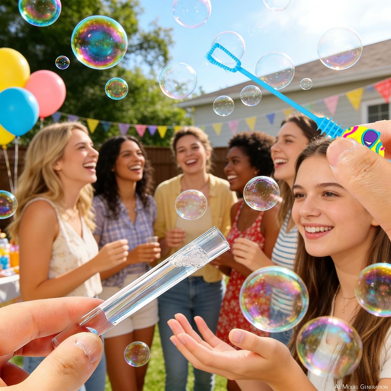 24 Pcs Easter Bunny Bubble Wands, Party Favors and Basket