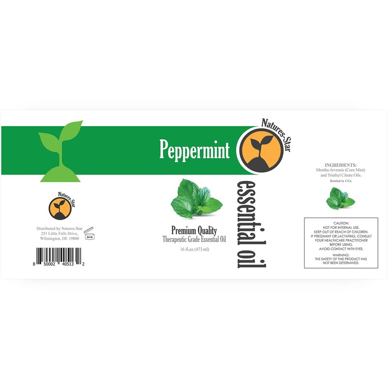 Natures-Star Peppermint Essential Oil 2-Pack (16oz Each, 32oz Total) –