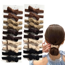 DEVENTORZ Fashionable Hair Accessories, Solid, Hair Elastic, Satin, Simple, Stylish, Hair Rope, 5 Colors, Set of 5 Colors, Ponytail Hair Band, Ring Rubber, Hair Bundle, Adult, Cute, Cute (Set of 20)