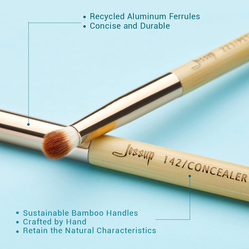 Jessup Makeup Brushes 15pcs Eye Brush Set for Eyeshadow, Eyeliner