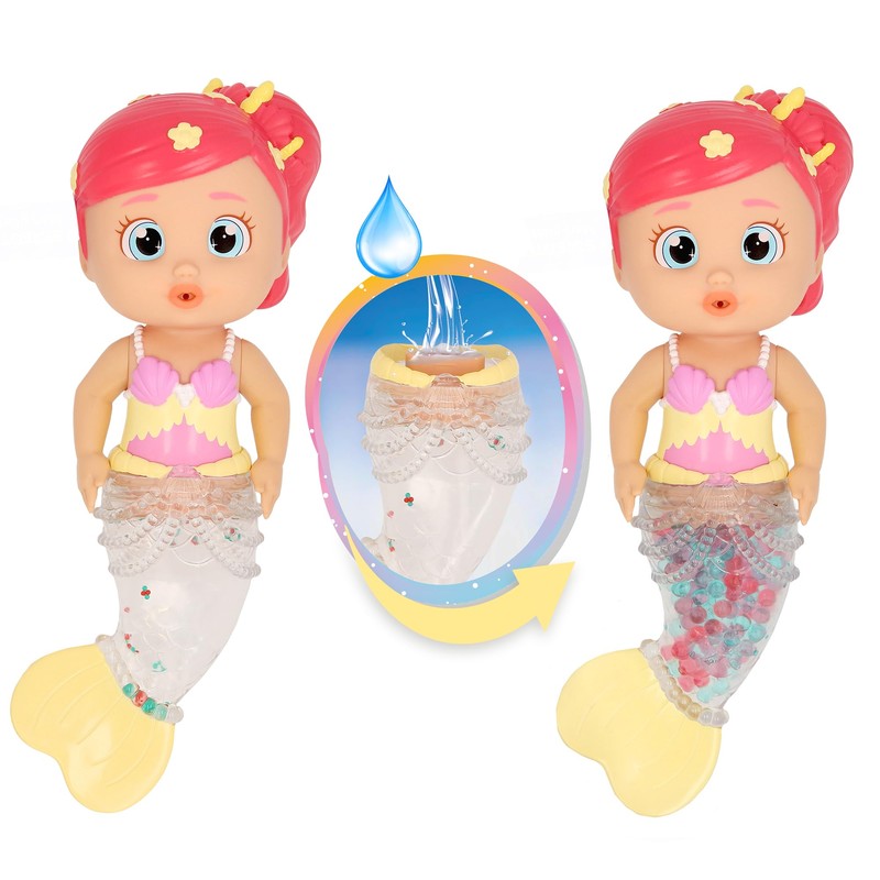 BLOOPIES FANTASY TAIL ZOE Bambola da Bagno Sirena Acquatica con
