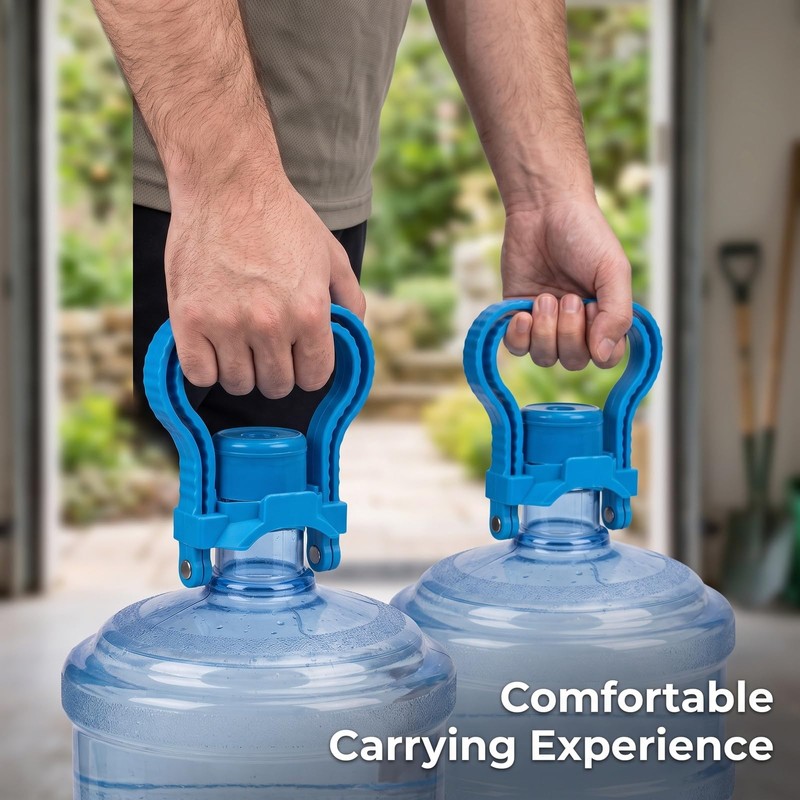 2 Pack Blue 5 Gallon Water Jug Handle, Ergonomic Non-Slip