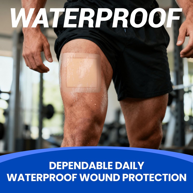 Large Waterproof Bandages 6x6 Silicone Foam Dressing for Sensitive Skin