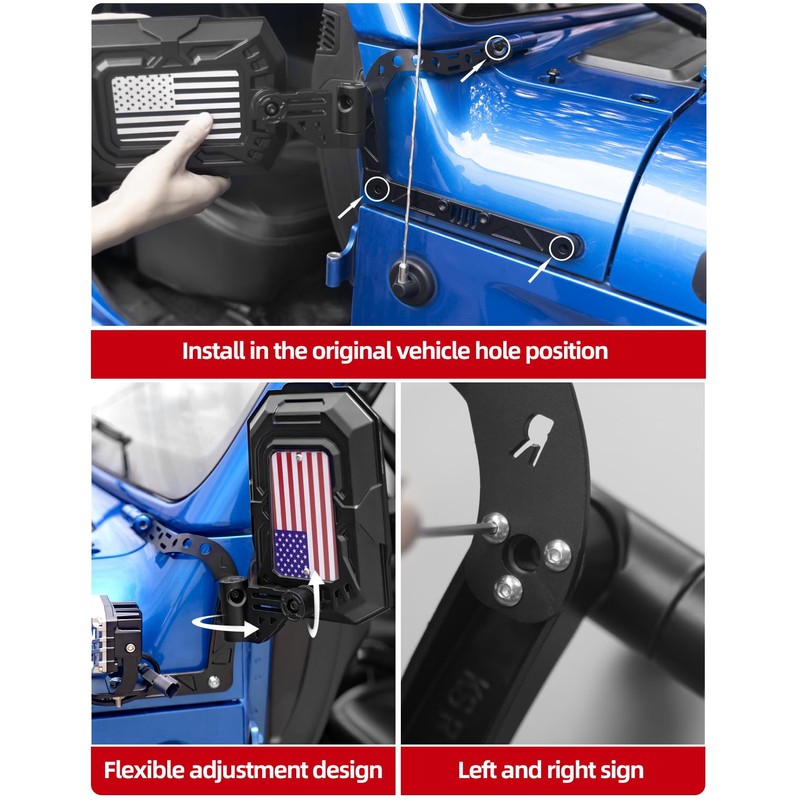 NKCELL POWER Mirrors Doors Off Compatible with Wrangler JL