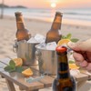 ZHANGBY 50 Pack Metal Bottle Opener Keychain Bulk, Portable Beer