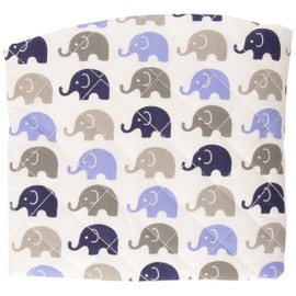Elephants Blue/Grey Blue mini elephants Changing Pad Cover