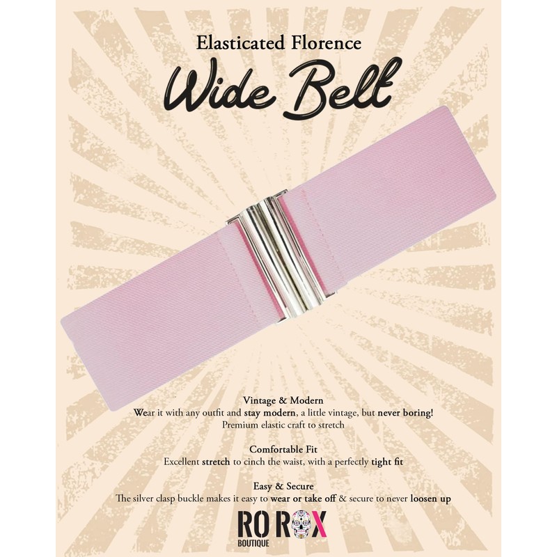 Ro Rox Florence Vintage Wide Elastic 50s Retro Nurse Belt,