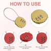 M METERXITY 3-Pack Combination Locker Lock, 3 Digit Round Shaped