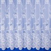 Maple Textiles Canterbury White Net Curtain Flowers Floral Pattern Sold