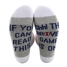 Baseball Theme Socks Baseball Lover Gift Athletics Player Gift Player Gift (BRAVES socks CA)