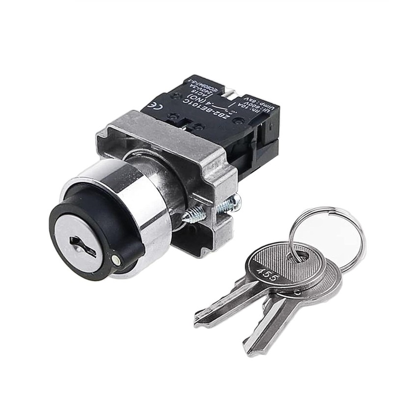 Gebildet Key Switch, 2-Position Hold, 1NO, Locking Rotary Key Switch,
