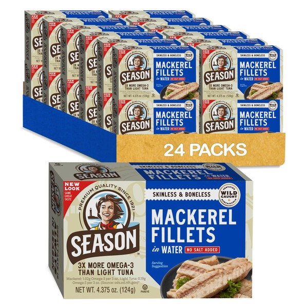 Season Mackerel in Water - Skinless & Boneless, No Salt