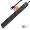 CFMASTER 8 Outlets Metal Heavy Duty Power Strip with 12