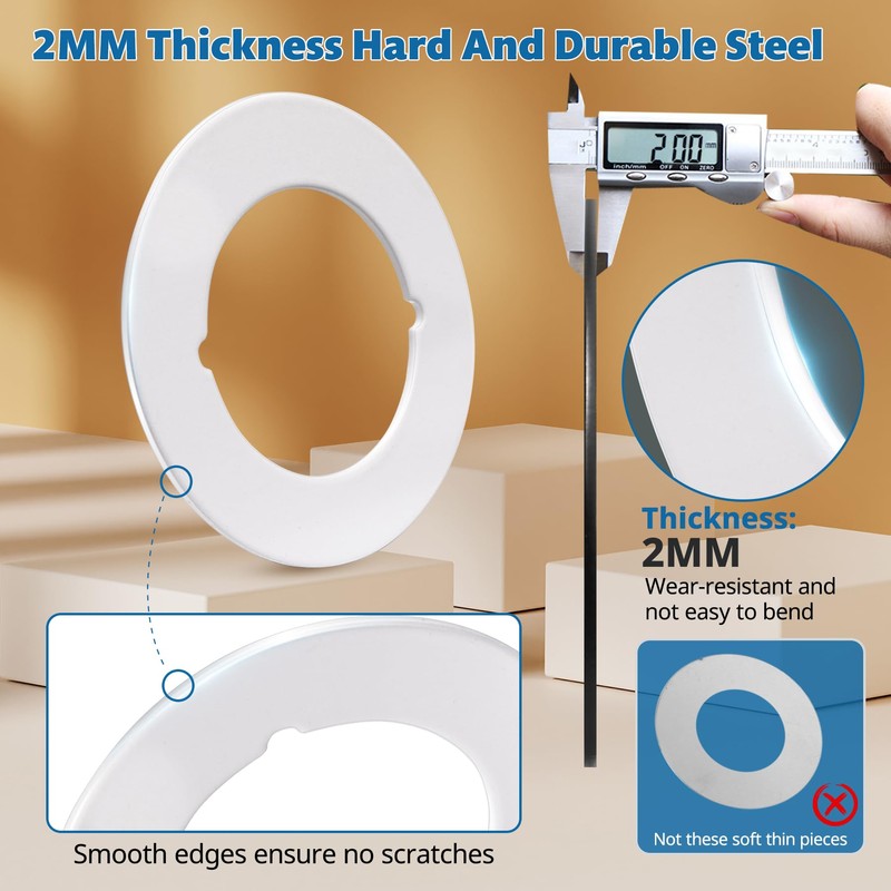 Vizava 2 Pcs Upgraded Door Knob Plates with Double-Sided Tape