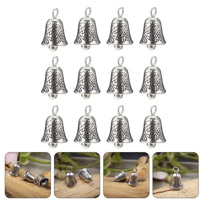 Sewroro Vintage Tin Bells Tibetan Silver Bells Antique Bell Pendants