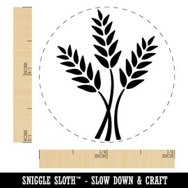 Wheat Stems Bread Baking Rubber Stamp for Stamping Crafting Planners - 1/2 Inch Mini