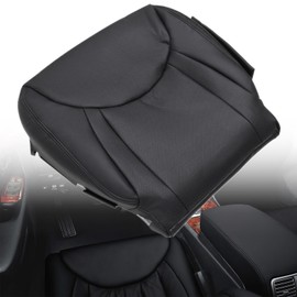 NLQR Front Driver Side Bottom Replacement Seat Cover Black Perforated Microfiber Leather Compatible with Lexus LS430 2001 2002 2003 2004 2005 2006