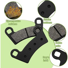 ZICOO Front Rear Brake Pads for Polaris Ranger 1000 XP 2018-2023 General 1000 2016-2020 Ranger Crew XP 1000 2019-2020 Ranger Crew 570 RZR S4 1000 RZR 4 900