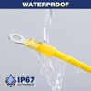 Haisstronica 100 conectores de anillo termoencogible de grado marino amarillo