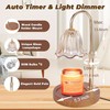 Electric Timer Candle Warmer Light,with Bracket Dimmable Candles Wax Glass