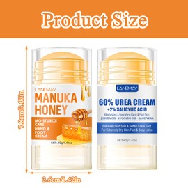 2 Stück Fußcreme Trockene Füße,Fusscreme Sehr Trockene Füsse Hornhaut Foot Cream 2 Sorten mit Urea und Honig für Sehr Füße und Hornhaut Fußpflegecreme Lindert Extreme Trockenheit