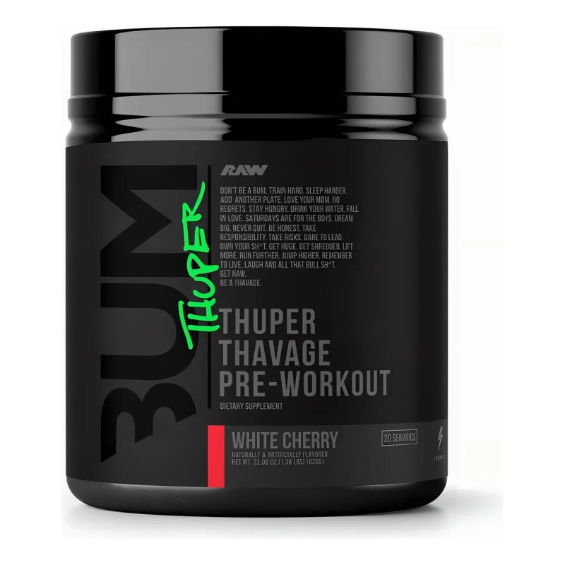 Suplemento RAW NUTRITION sabor white cherry de 630g - polvo