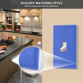 Royal Blue Duplex Outlet Covers Wall Plate Light Switch Cover Plates 2 Gang Kitchen Home Decor H4.53 xL2.76 inch