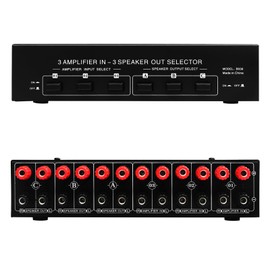 CXCTCT 3 in 3 Out 300W Per Channel Speaker Amplifier Switcher