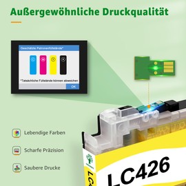 GREENSKY LC426 LC 426 Cartridges Compatible with Brother LC426 LC-426 LC-426XLVAL LC426XLVAL Multipack for Brother MFC-J4335DW MFC-J4340DW MFC-J4540DW MFC-J4540DWXL (Pack of 4)