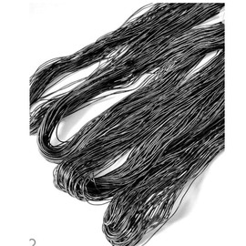 Black African Anango Hair Thread/Fil Anango/Nigeria Hair Rubber Thread/Owu Isi/Irun Kiko (Lot of 3)