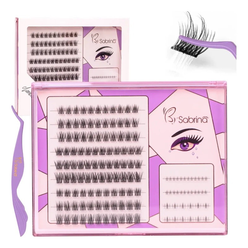 Kit Diy Extensión De Pestañas Autoadhesivas Con Pinzas