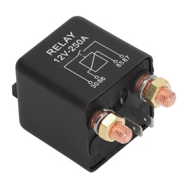 Car Relay 12V 250A Starter Relay 4 Pin Normal Open Stainless Steel Brass Coil High Start Power Car Start Relay Switch 250A 12V WM686