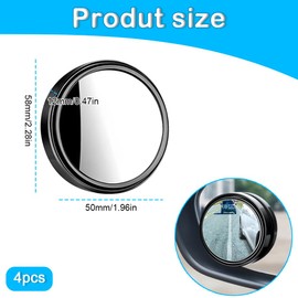 4 Pack 360° Rotatable, Waterproof High Definition Convex Blind Spot Mirrors ， Universal Fitment for Cars, SUVs, Trucks ， Enhancing Road Safety & Visibility - GM Vehicle Specific