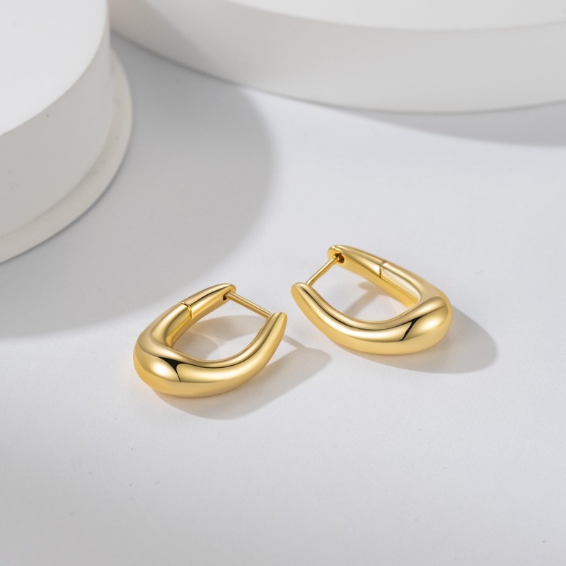 FOCALLIVE 14K Gold Earrings for Women Gold Hoop Earrings for