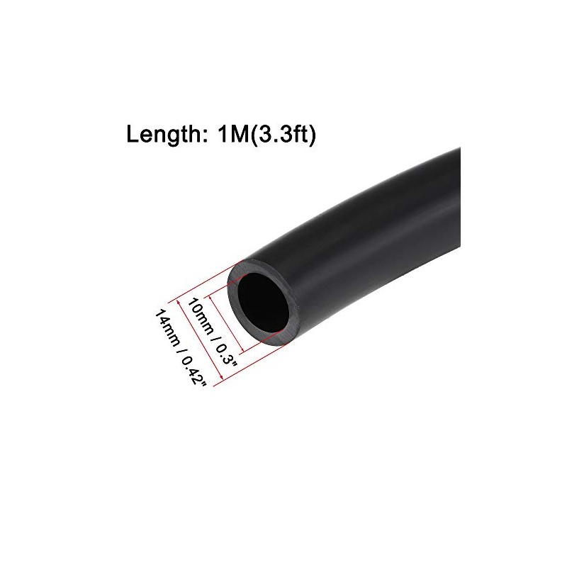 sourcing map Lubricating Oil Hose 10mm ID 14mm OD 3.3ft