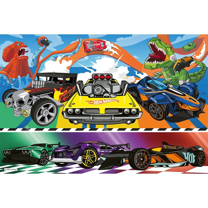Trefl 16466 Hot Wheels Kinderpuzzle, Mehrfarbig