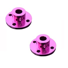 2 Pcs Flange Shaft Coupling, 8mm Aluminum Alloy Rigid Flange Coupling Connector Shaft Axis Fittings with Screw and Wrench for DIY RC Model - Purple