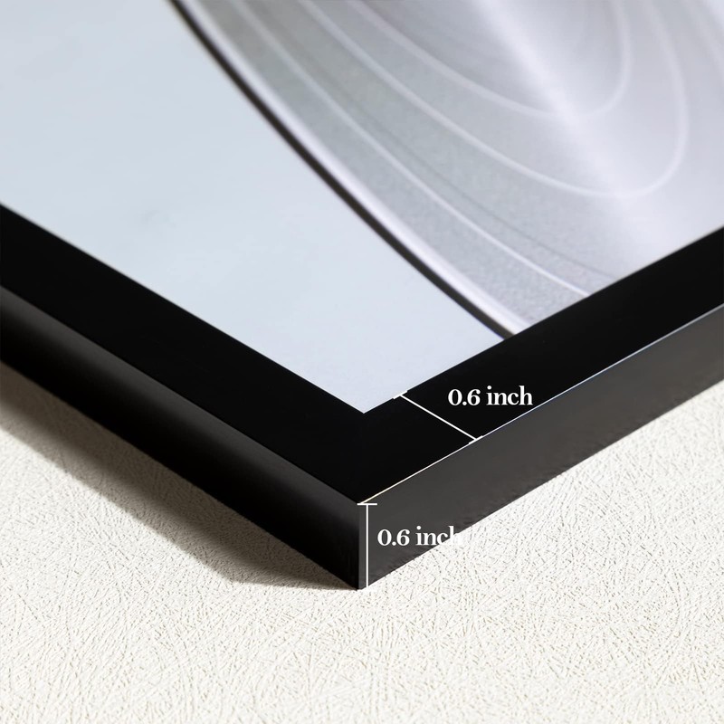 eletecpro 12.5x12.5 Black Record Frame, Sturdy and Lightweight, PVC Album