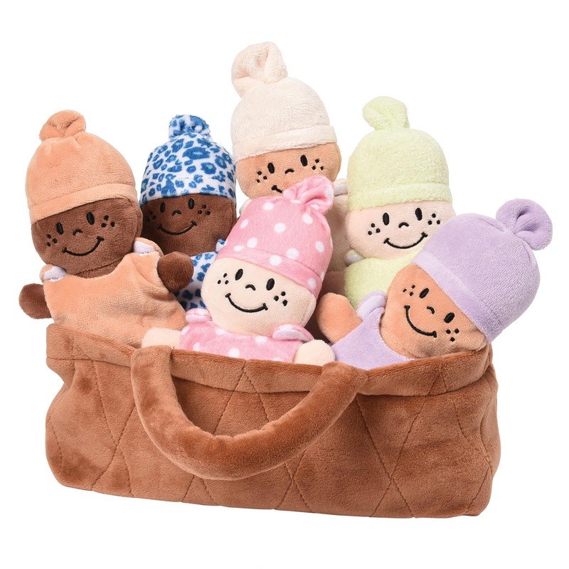 Creative Minds Basket of Babies Soft Baby Dolls, Sensory Toys,