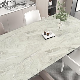 EPPKILY Silver Marble Contact Paper Peel and Stick for Countertops Matte Silver/Beige Marble Wallpaper Self Adhesive Countertop Contact Paper Waterproof for Cabinets Kitchen Bathroom 15.7"×78.7"