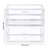 uxcell 3 Layers Stackable Storage Drawers, Clear Acrylic Makeup Organizers