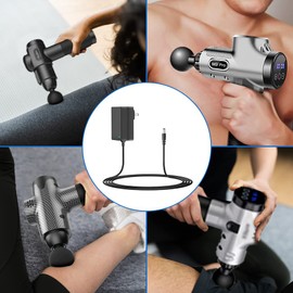 Charger for Massage Gun Opove G3 Pro, Opove M3 Pro, TaoTronics TT-PCA003, TOLOCO, Hyperice Hypervolt, 24V or 25.2V Replacement Muscle Blaster Power Cord(5ft)