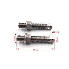 PROOTOM Motorcycle Titanium Alloy Chain Adjuster Bolt 1 Pair M8*1.25 Motocross for CRF WRF YZF KXF RMZ Dirt Bike (M8 Natual)