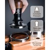 JUELICH 53mm Espresso Tamper with Wooden Handle – Spring-Loaded Coffee