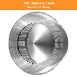 Fardtry 6 Inch 304 Stainless Steel Chimney Cap, Round Chimney Cover with Screen, Stove Pipe Topper for Exterior Fireplace Flue, Furnace Vent (Silver)